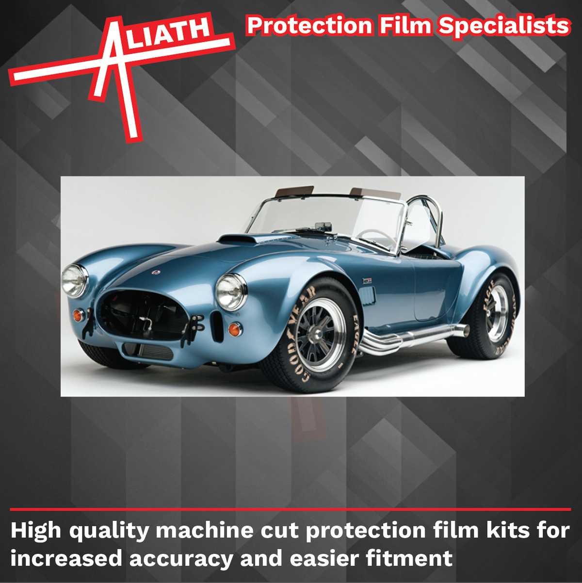 AC Cobra, 7" Headlights CLEAR Stone Protection CLASSIC