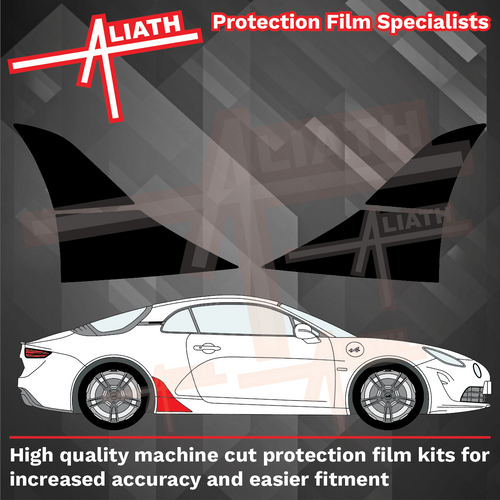 Alpine A110 2017-Present, Rear QTR & Sill Arches CARBON Paint Protection