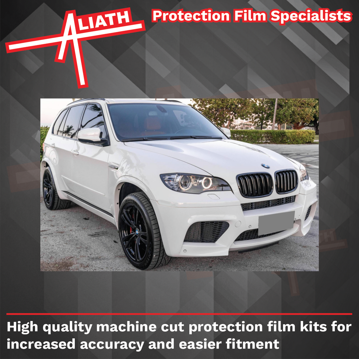 BMW X5M (E70) 2010-14, Front Bumper CLEAR Paint Protection