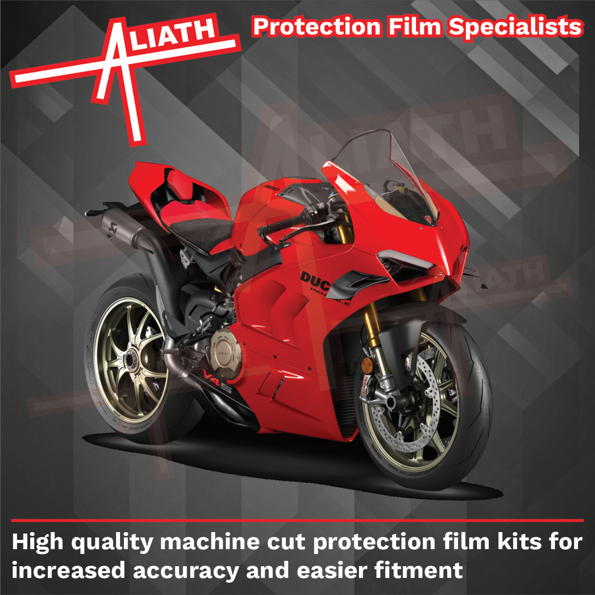 Ducati V4 Panigale Motorcycle 2020-2024, Front Upper Nose CLEAR Paint Protection