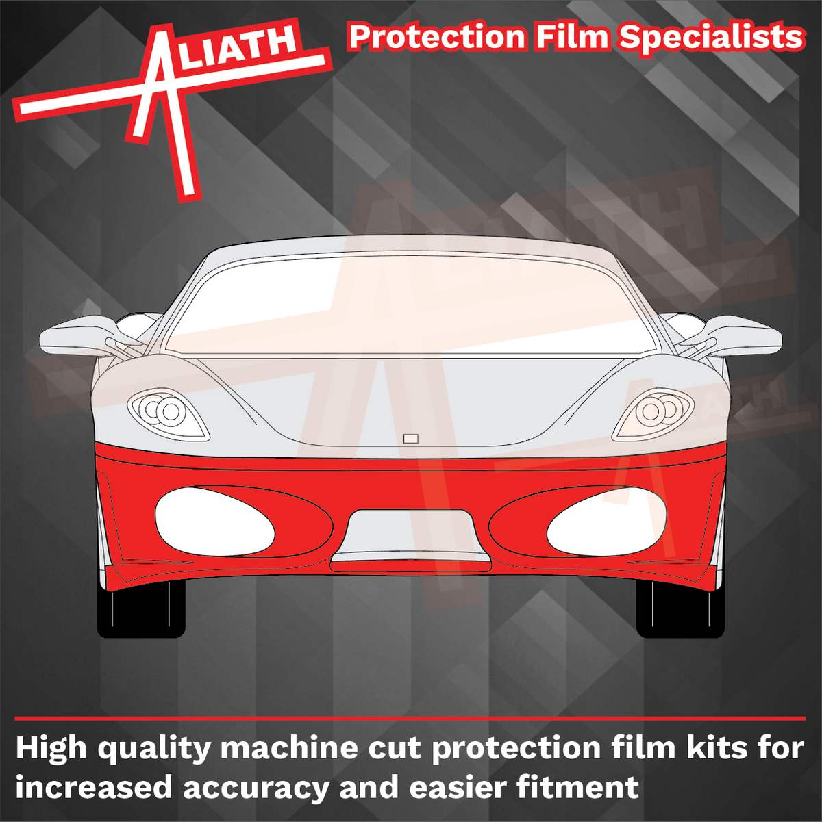 Ferrari F430 Challenge 2004-2009, Front Bumper CLEAR Shield