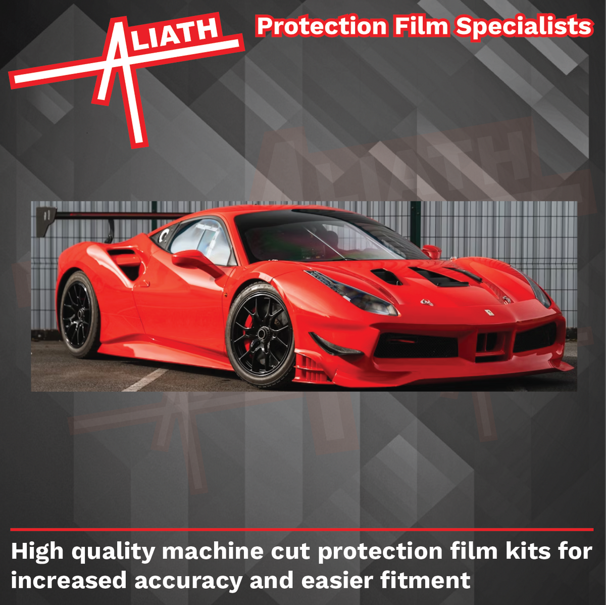 Ferrari 488 Challenge 2015-2019, Front Bumper CLEAR Paint Protection
