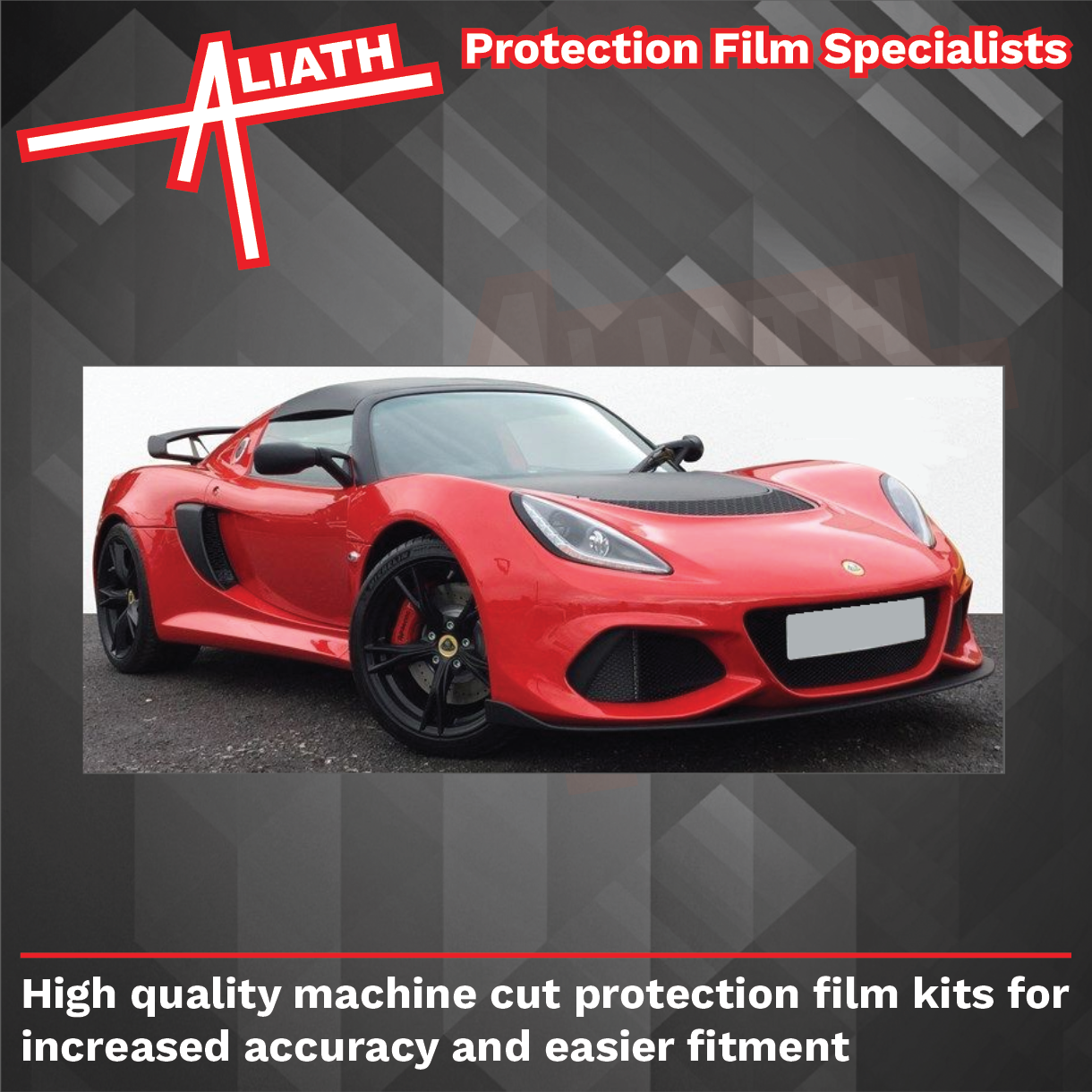 Lotus Exige S3 2017-Present, Front Bumper Bonnet Nose CLEAR Stone Protection