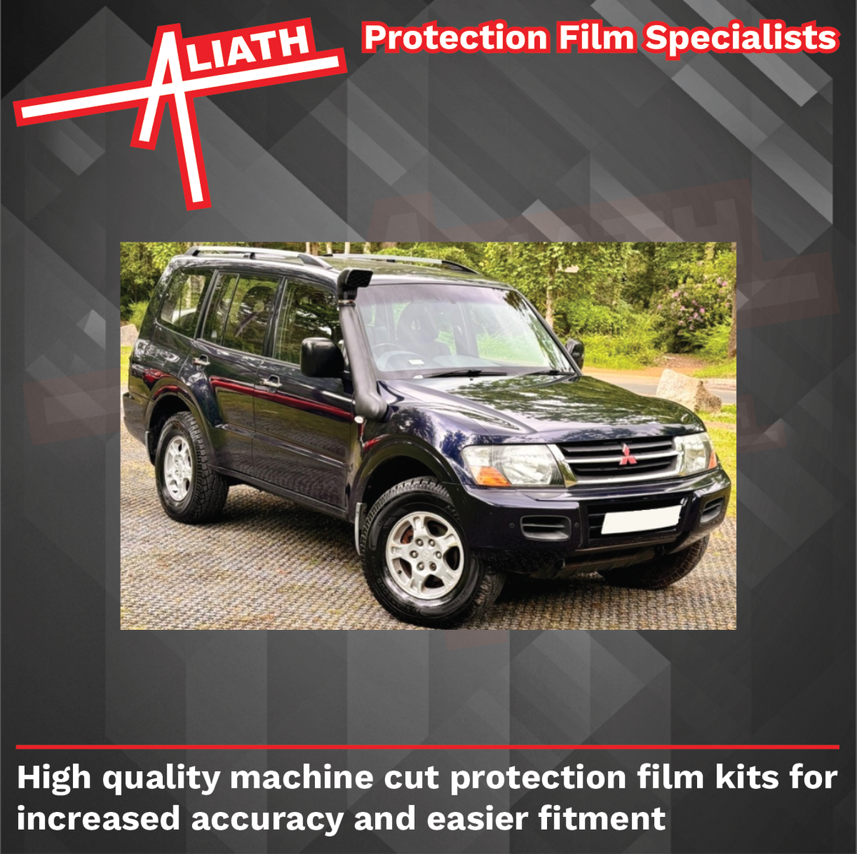 Mitsubishi Shogun / Pajero 1999-2005, Rear Door Arch Sections CLEAR Paint Protection