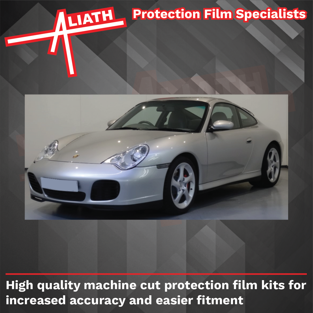 Porsche 911 (996) 1998-2005, Rear QTR Arches BLACK Paint Protection