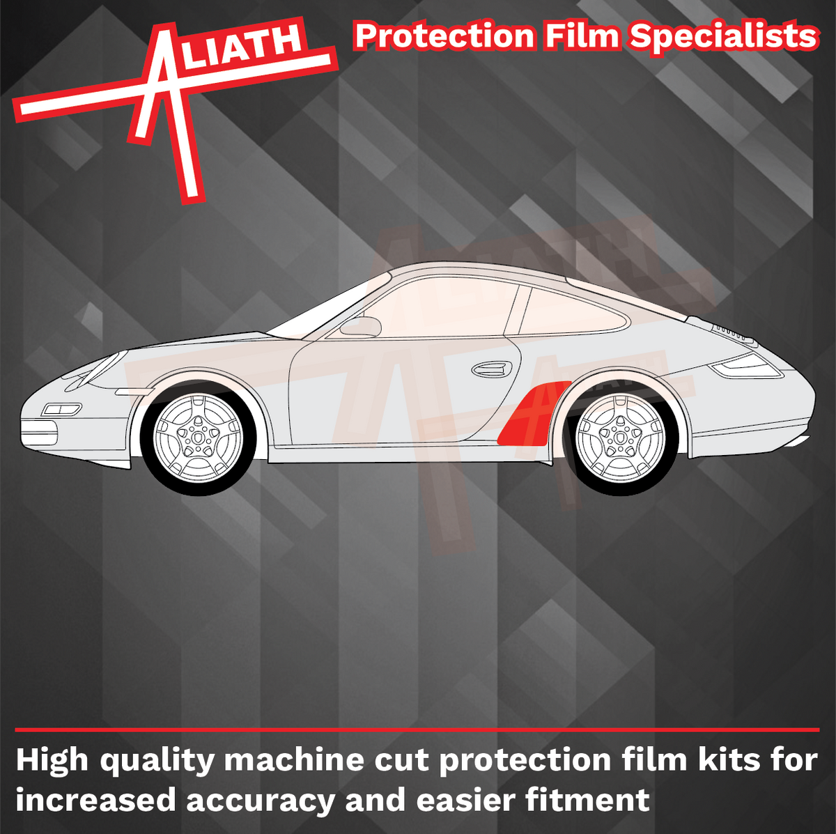 Porsche 911 (997) 2004-2012, Rear QTR / Wing CARBON FIBRE Paint Protection