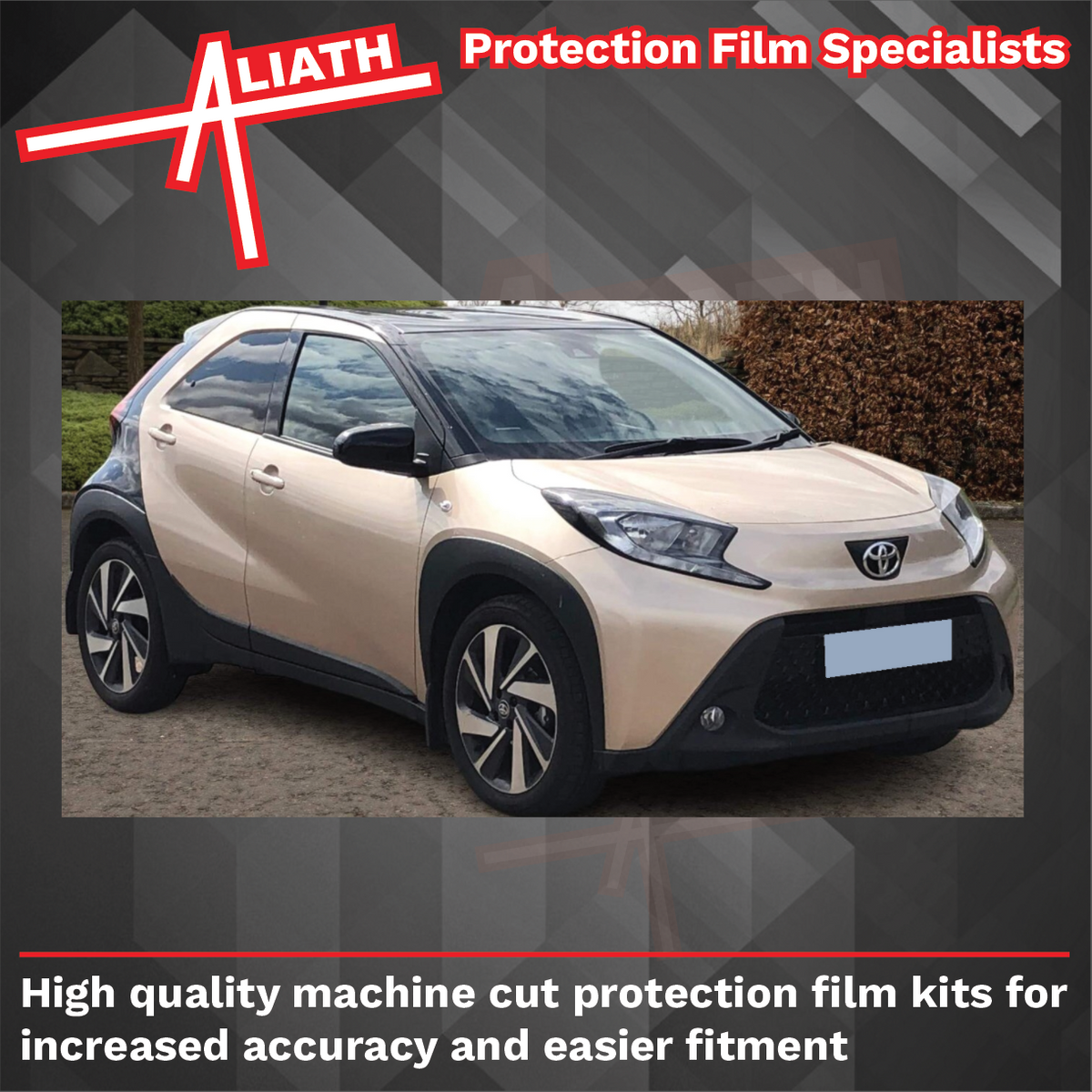 Toyota Aygo 2022-Present, Rear Bumper Upper BLACK Paint Protection