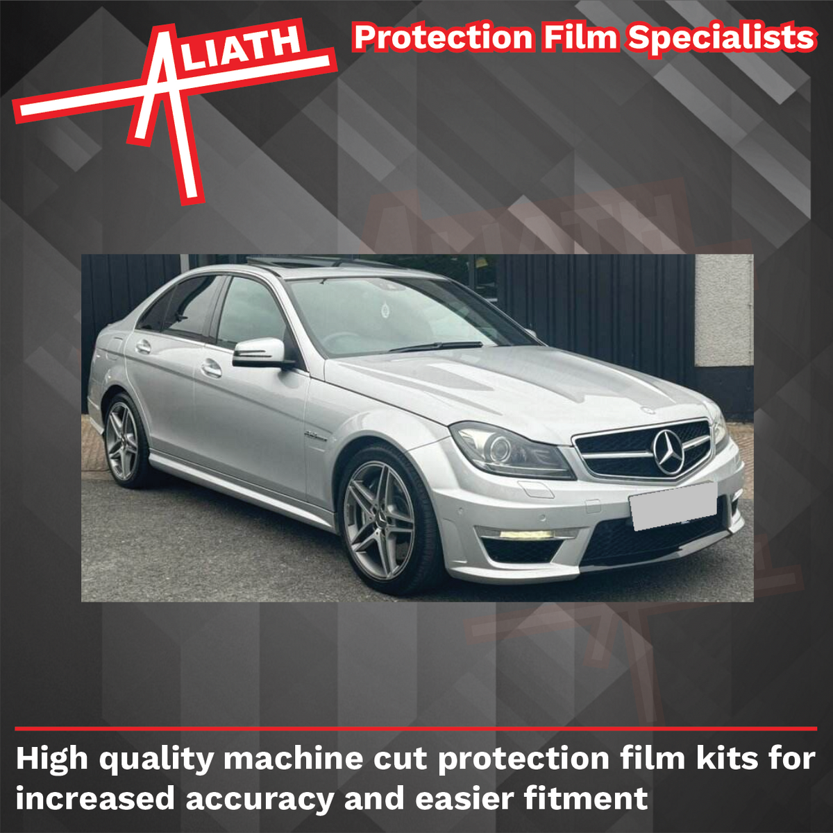 Mercedes C63 AMG (W204) 2007-2014, Front & Rear Arches CLEAR Paint Protection