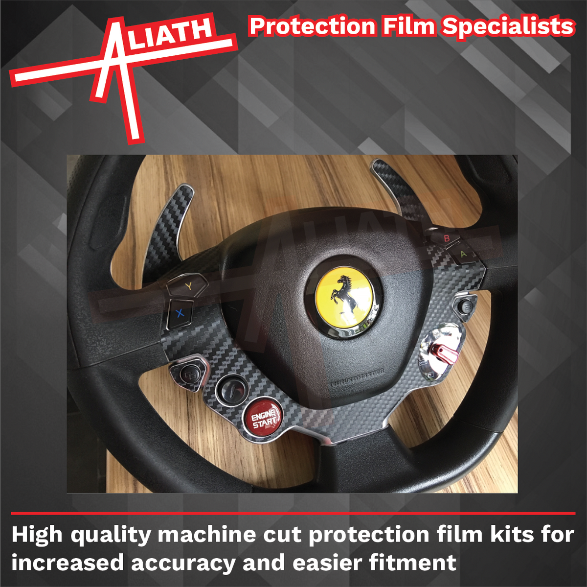Thrustmaster 458 TX Steering Wheel, CARBON FIBRE EFFECT Styling & Scratch Protection Kit
