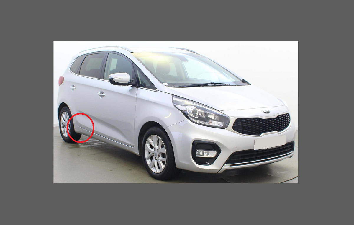 Kia Carens 2016-2018, Rear Door Arch Lower CLEAR Paint Protection