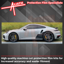 Porsche 911 Turbo & GT3 RS (992) 2020-Present, Large Rear QTR Arch BLACK Paint Protection