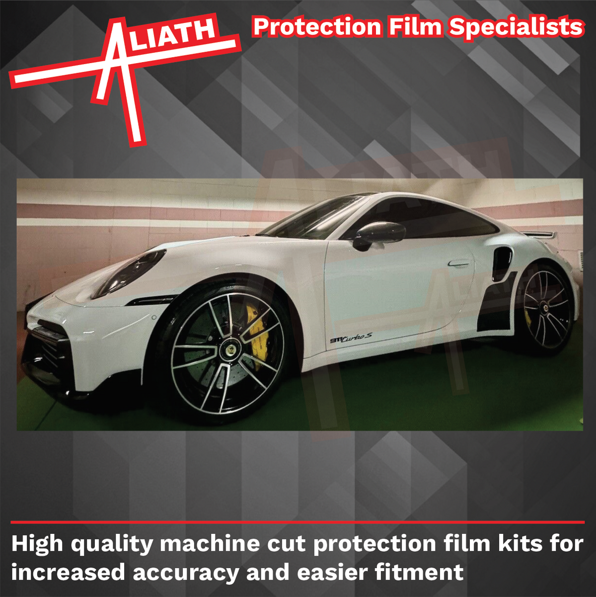Porsche 911 Turbo & GT3 RS (992) 2020-Present, Rear QTR Arch (SMALL) BLACK Paint Protection