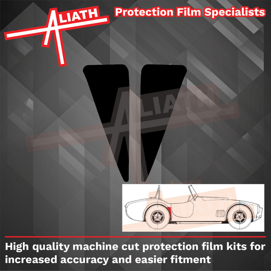 AC Cobra, Rear QTR / Wing Arch BLACK TEXTURED Paint Protection CLASSIC