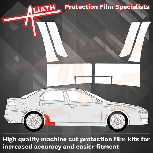 Alfa Romeo 159 Ti 2004-2011, Rear Door, QTR & Sill Arch CLEAR Paint Protection