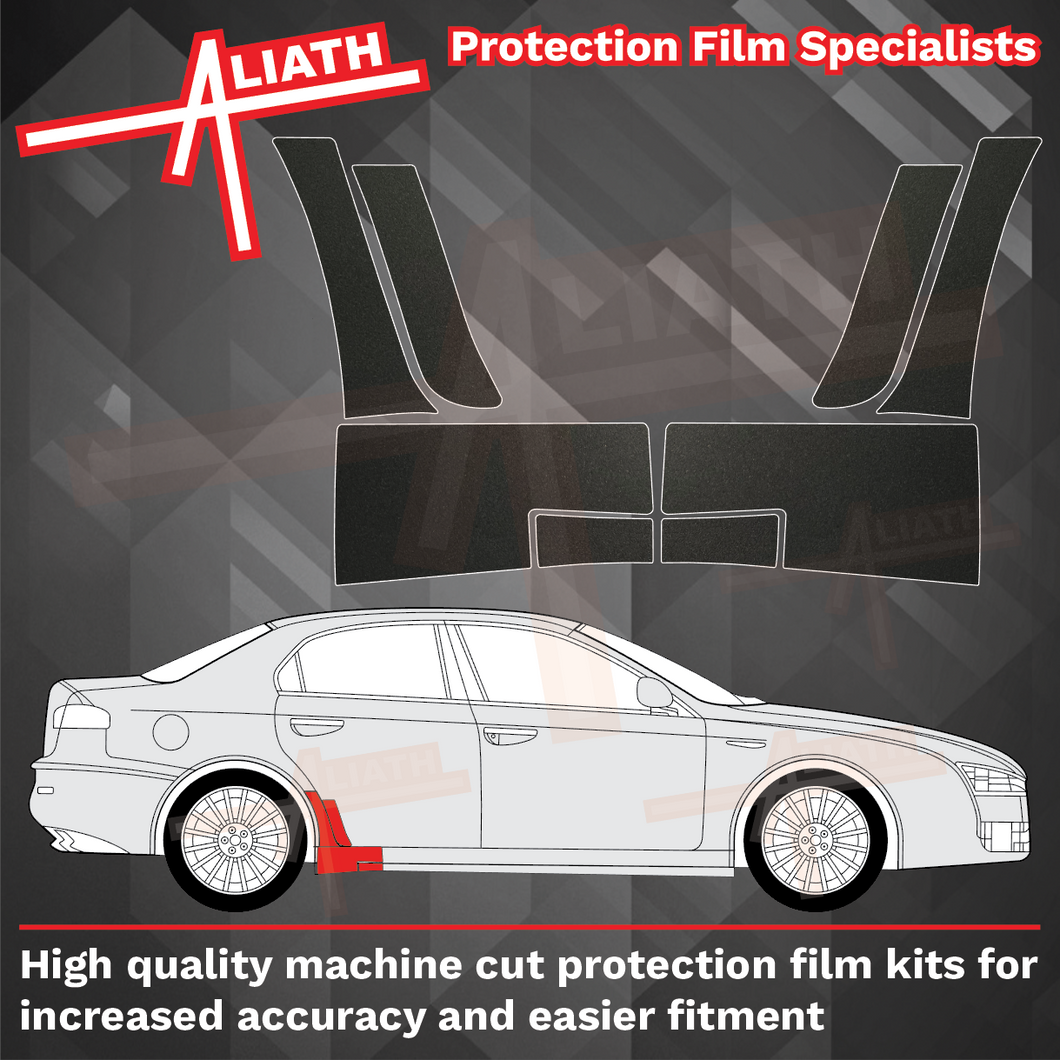 Alfa Romeo 159 Ti 2004-2011, Rear Door, QTR & Sill Arch BLACK Paint Protection