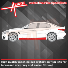 Alfa Romeo Giulia Quadrifoglio (952) 2016-Present, Side Sill Skirts CLEAR Paint Protection