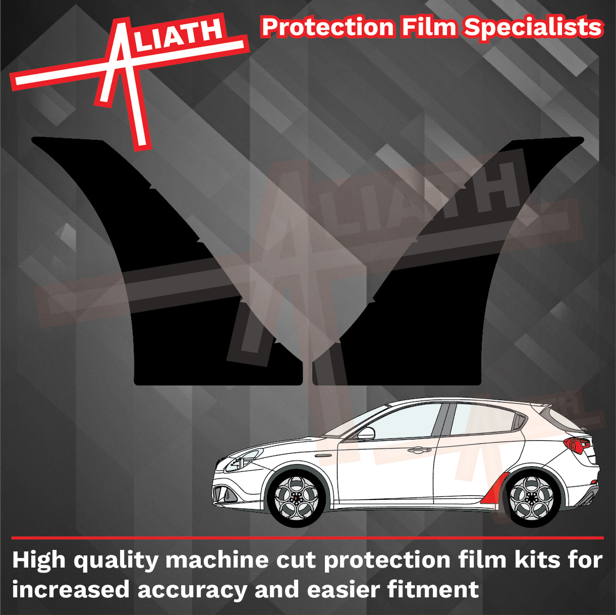 Alfa Romeo Giulietta (940) 2010-2020, Rear QTR / Wing Arches CARBON EFFECT Paint Protection