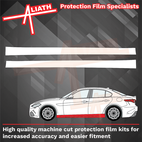 Alfa Romeo Giulia (952) 2016-Present, Side Skirt Trims CLEAR Paint Protection