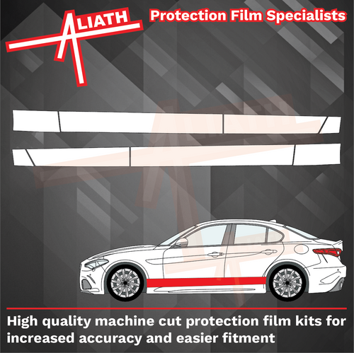 Alfa Romeo Giulia (952) 2016-Present, Lower Side Panels CLEAR Paint Protection