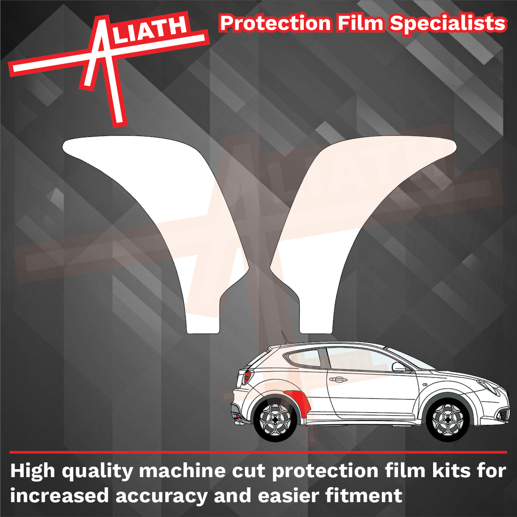 Alfa Romeo Mito 2008-Present, Rear QTR / Wing Arch CLEAR Paint Protect –  Aliath