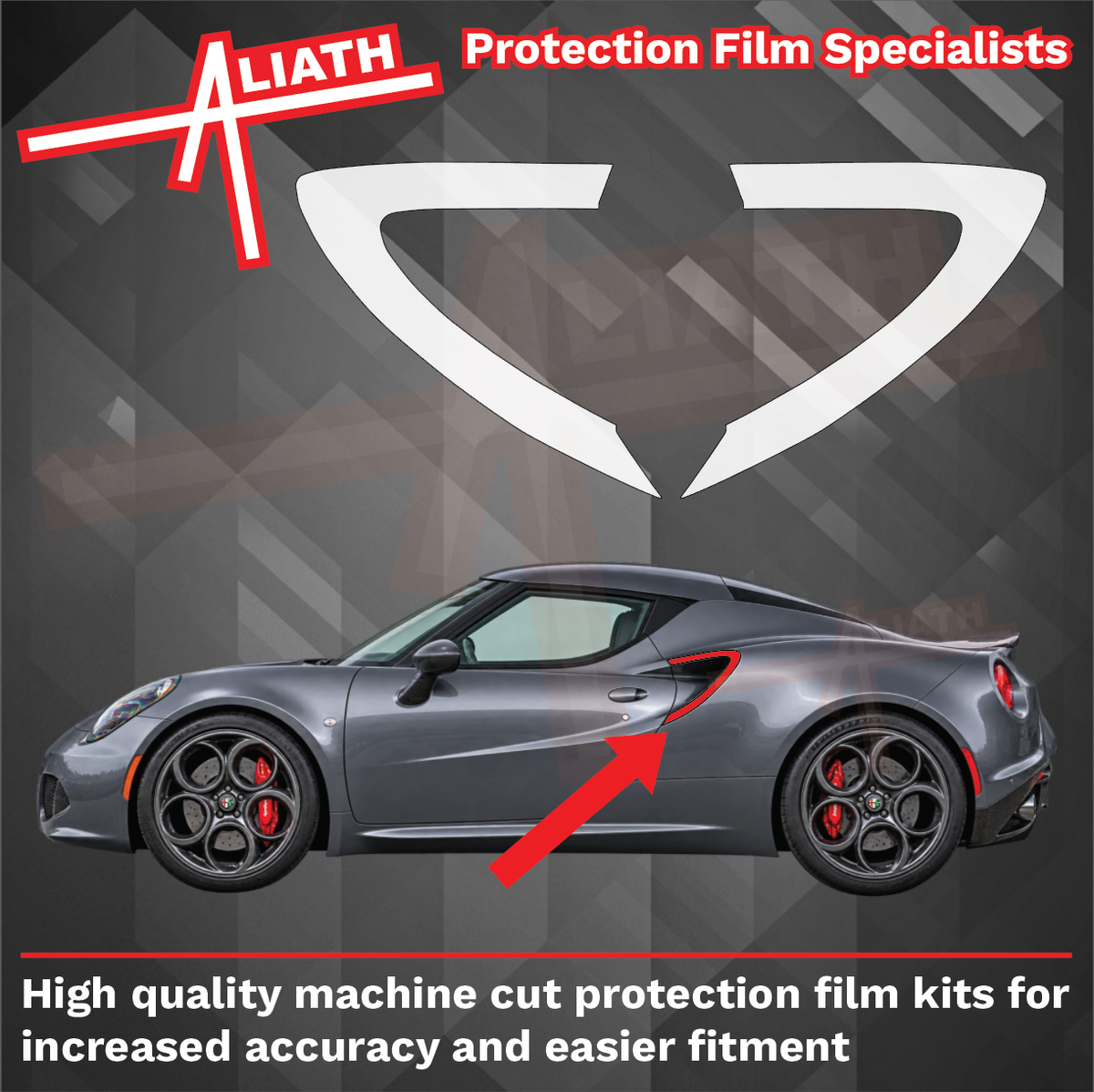 Alfa Romeo 4C (960) 2011-2021, Side Air Vents CLEAR Paint Protection