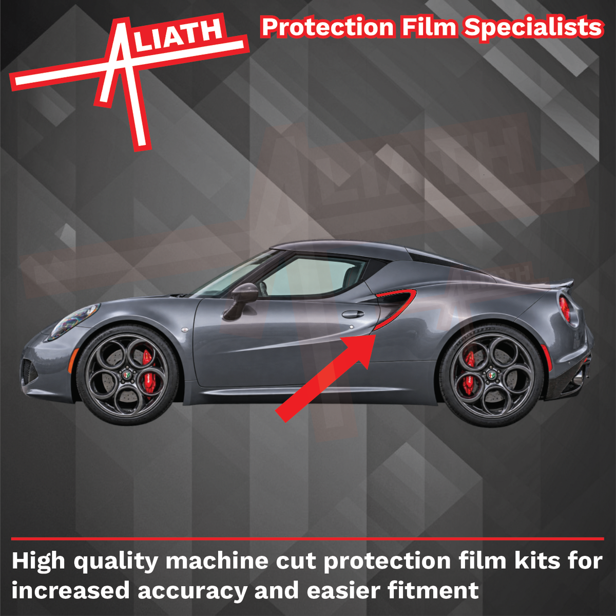 Alfa Romeo 4C (960) 2011-2021, Side Air Vents CLEAR Paint Protection