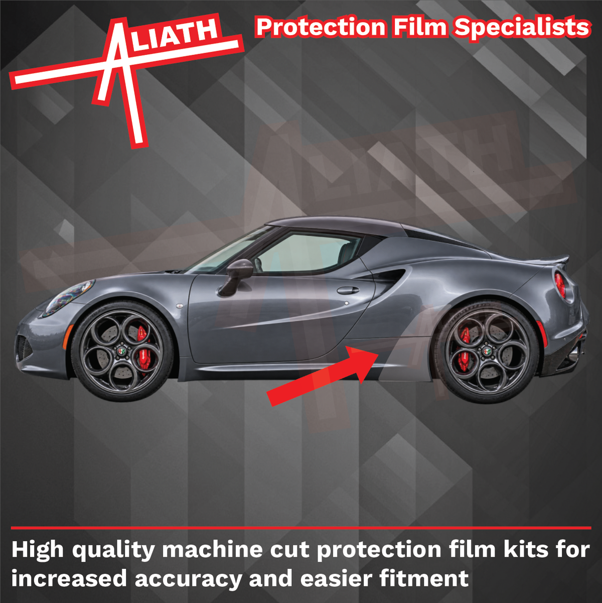 Alfa Romeo 4C (960) 2011-2021, Rear QTR Wing Arches CLEAR Paint Protection