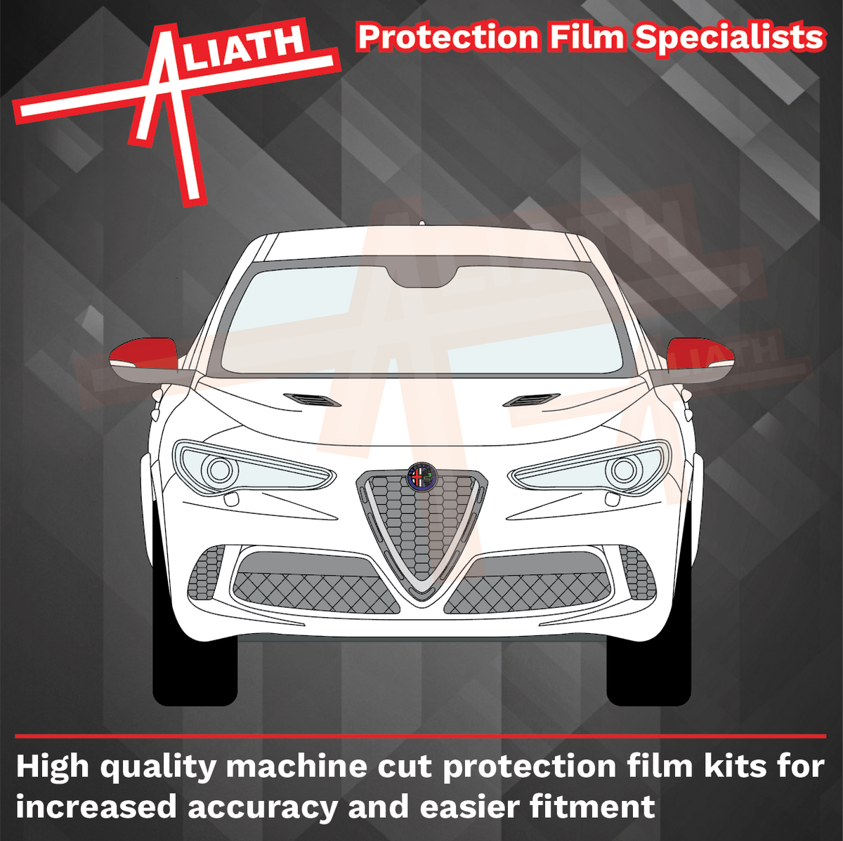 Alfa Romeo Stelvio 2017-Present, Door Mirror Caps CLEAR Paint Protection