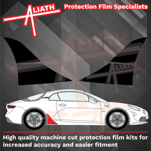 Alpine A110 2017-Present, Rear QTR & Sill Arches BLACK Paint Protection