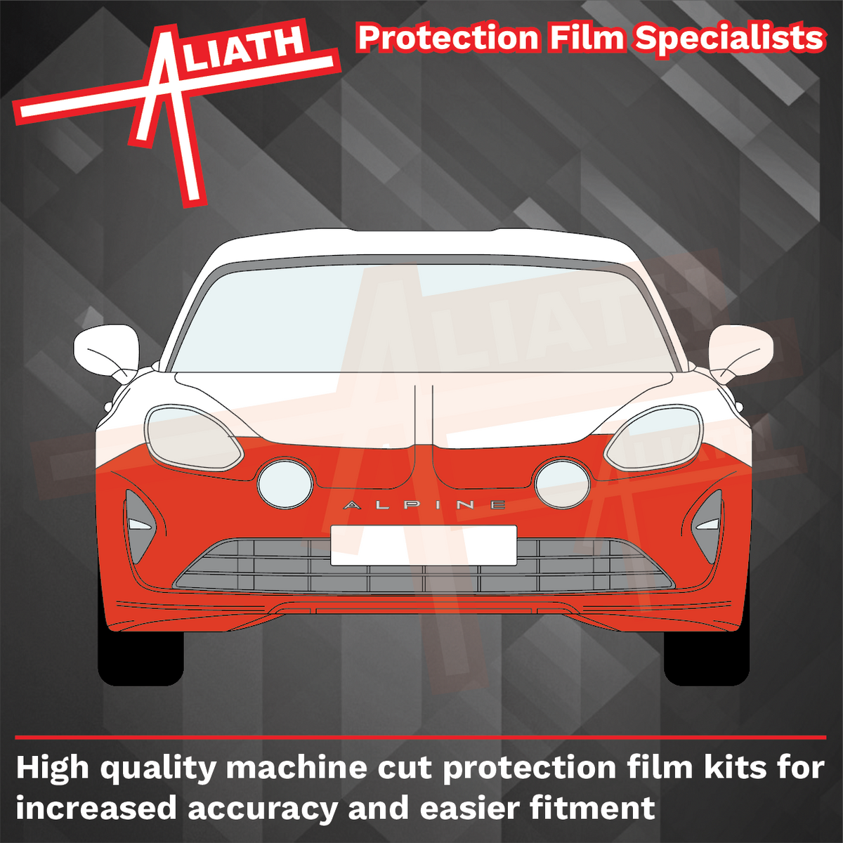 Alpine A110 2017-Present, Front Bumper CLEAR Paint Protection