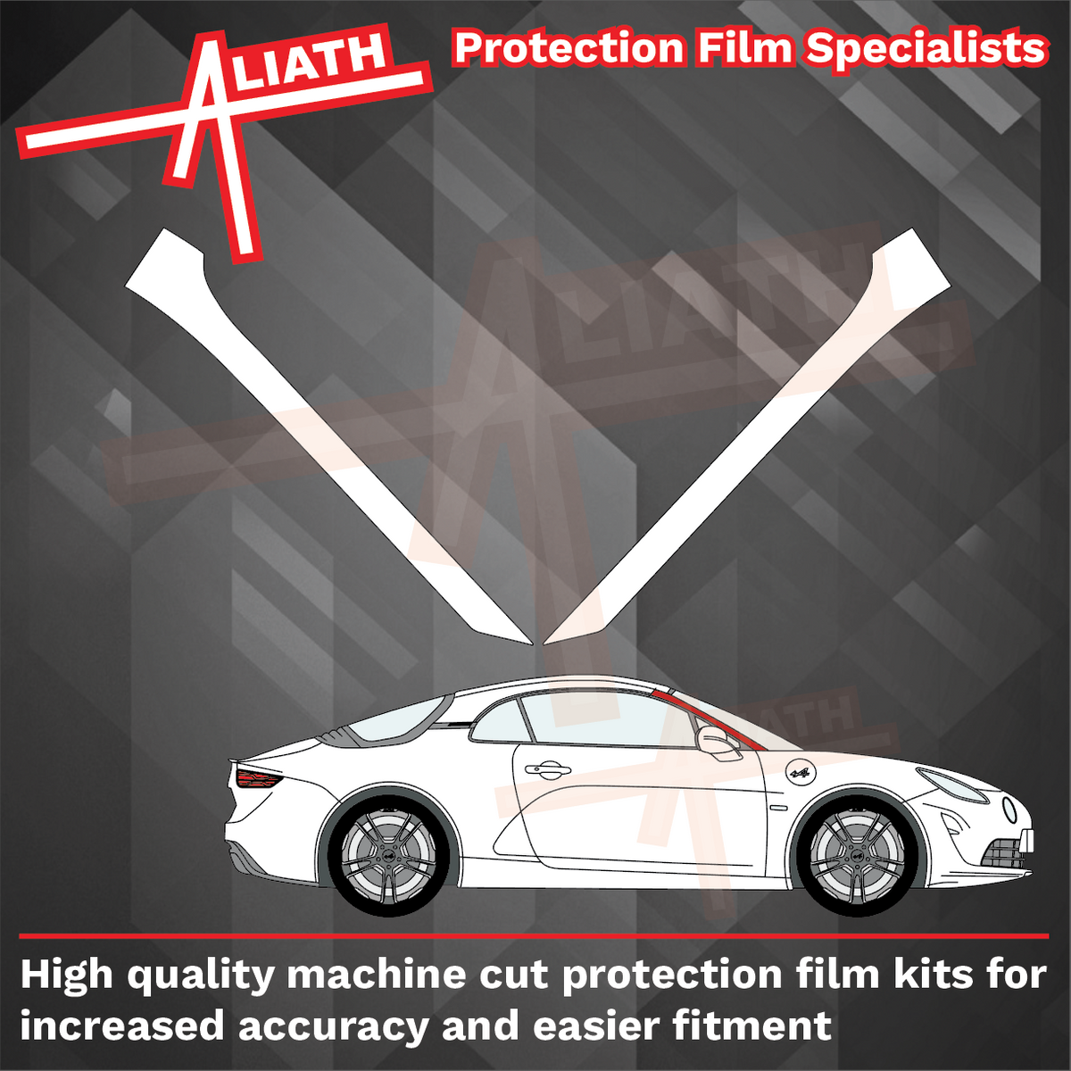 Alpine A110 2017-Present, A-Pillars Front CLEAR Paint Protection