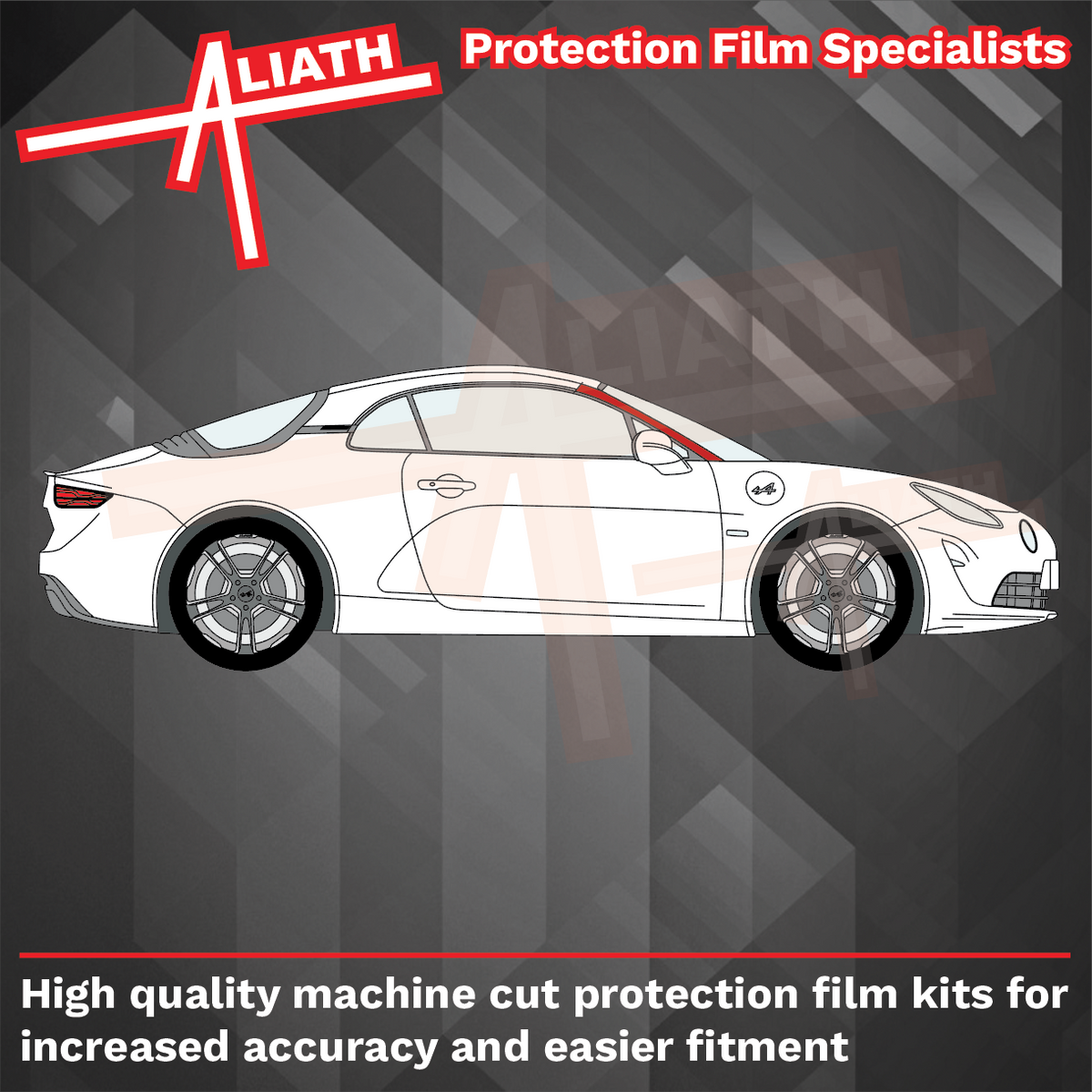 Alpine A110 2017-Present, A-Pillars Front CLEAR Paint Protection