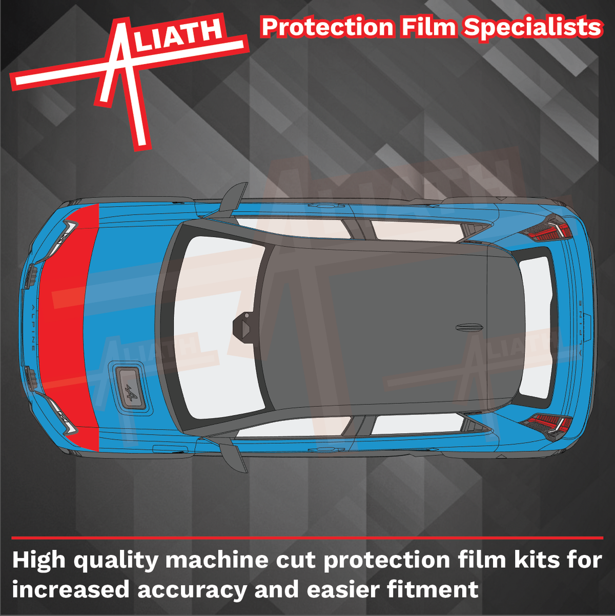 Alpine A290 2025-Present, Bonnet & Wings CLEAR Paint Protection