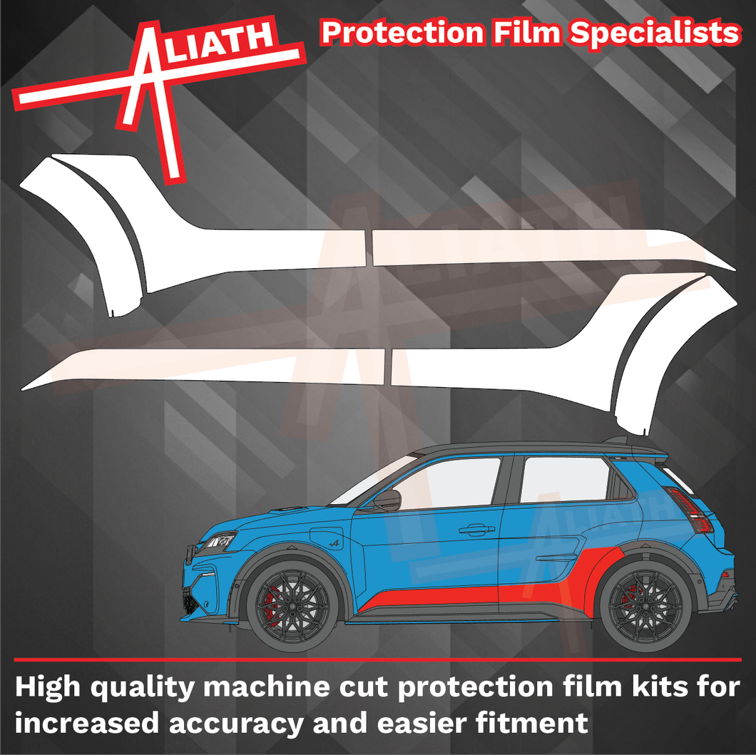 Alpine A290 2025-Present, Lower Doors & Arches CLEAR Paint Protection