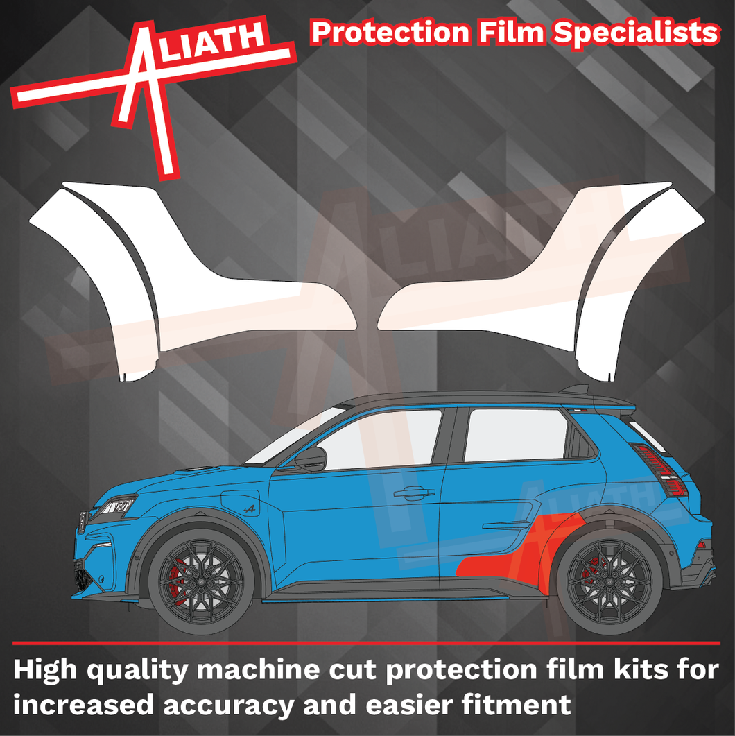 Alpine A290 2025-Present, Rear Door Arches CLEAR Paint Protection