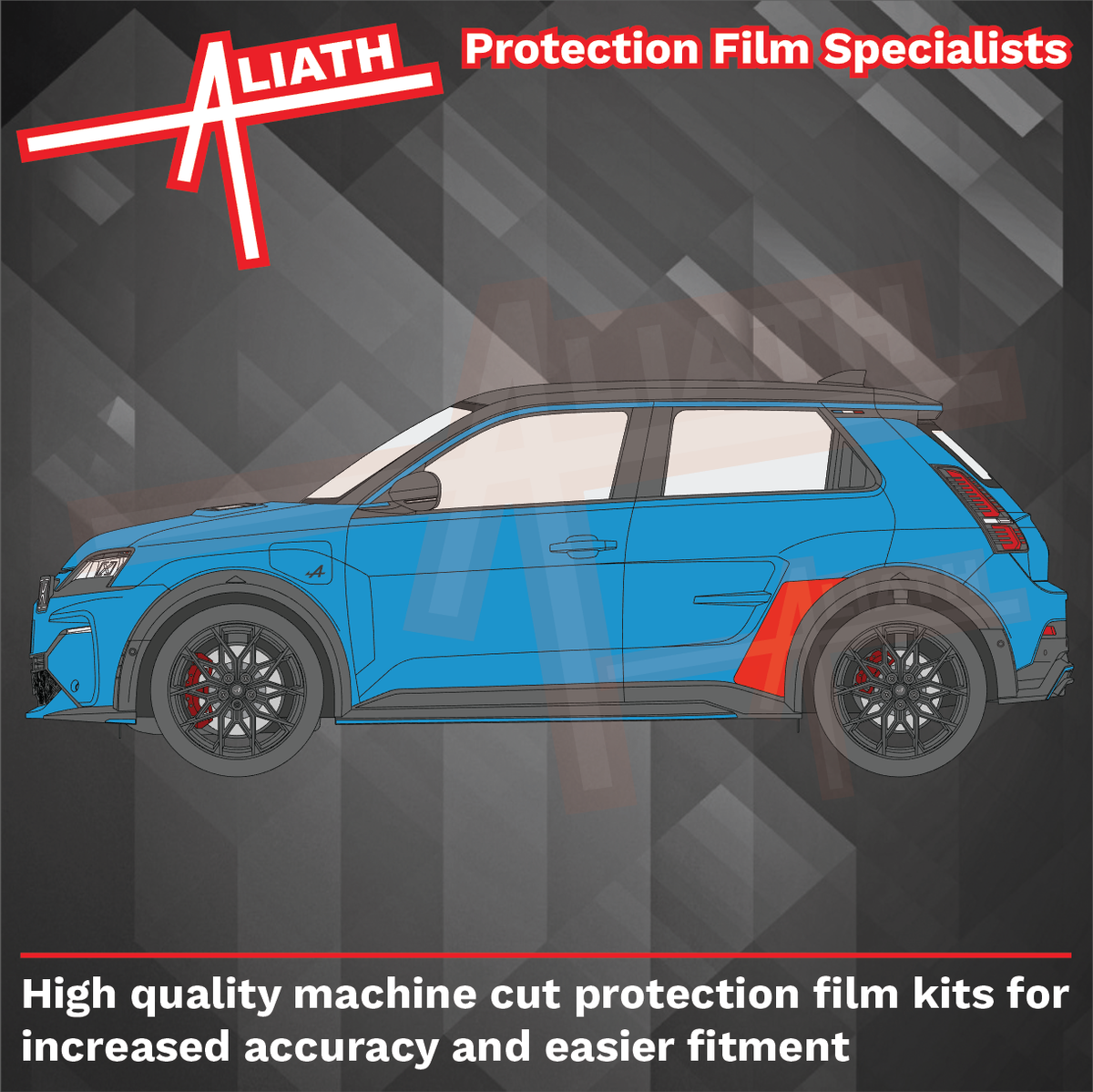 Alpine A290 2025-Present, Rear Arches CLEAR Paint Protection