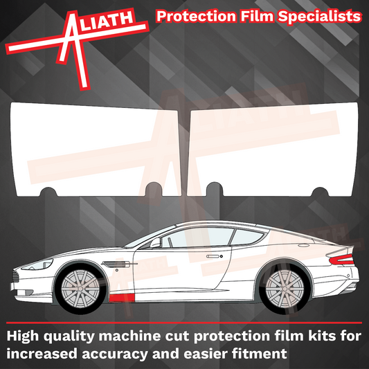 Aston Martin DB9 2004-2012, Sill Skirt Trim Front OE Style CLEAR Paint Protection