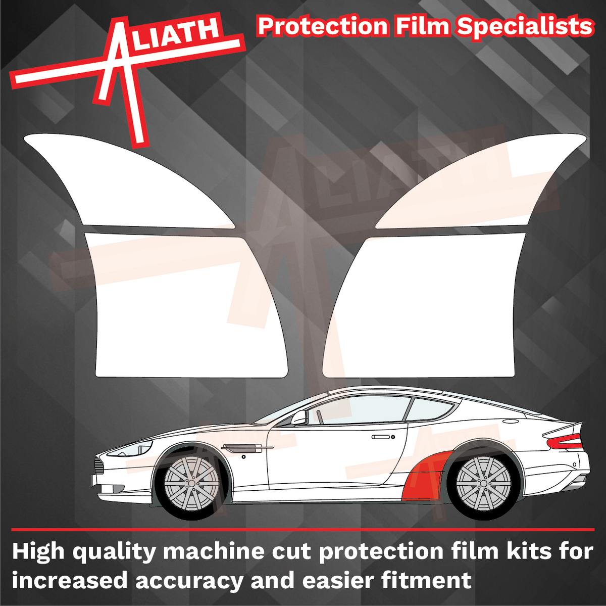 Aston Martin DB9 2004-2012 Sill Skirt Arch & QTR CLEAR Paint Protection