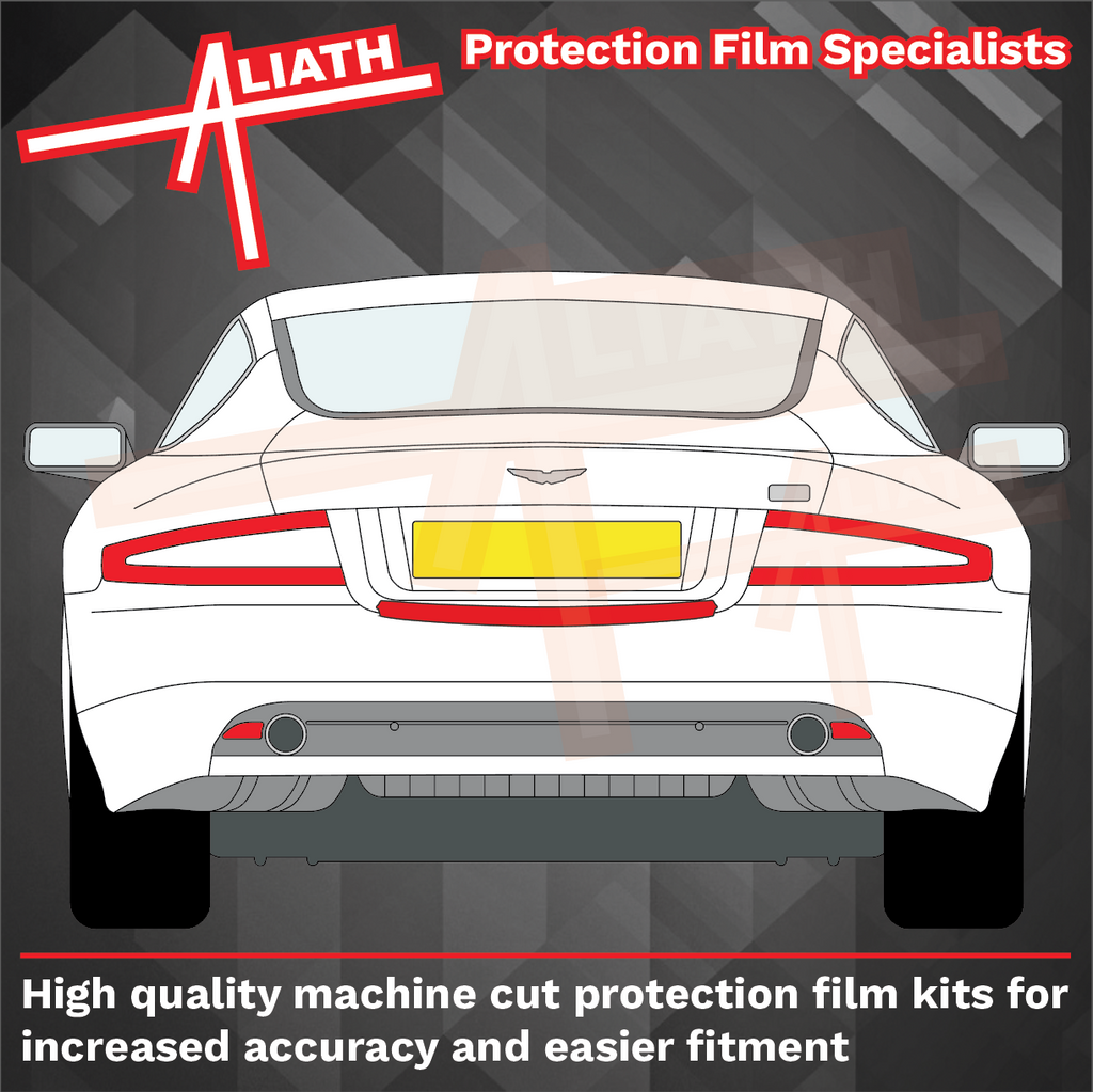 Aston Martin DB9 2004-2012, Rear Bumper Upper CLEAR Paint Protection ...