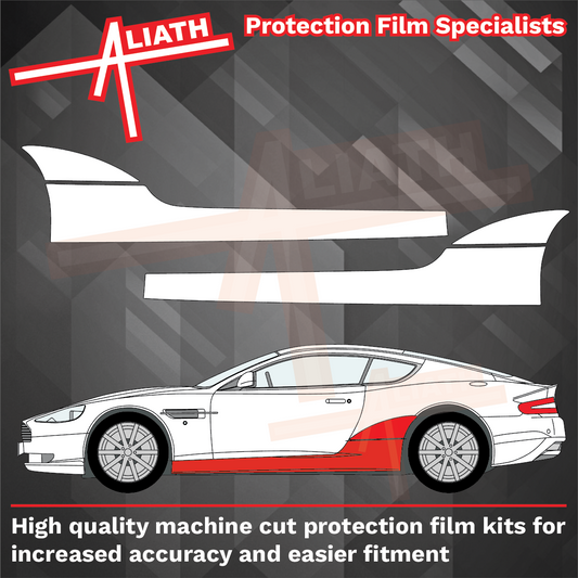 Aston Martin DB9 2004-2012, Side Skirts & QTR CLEAR Paint Protection