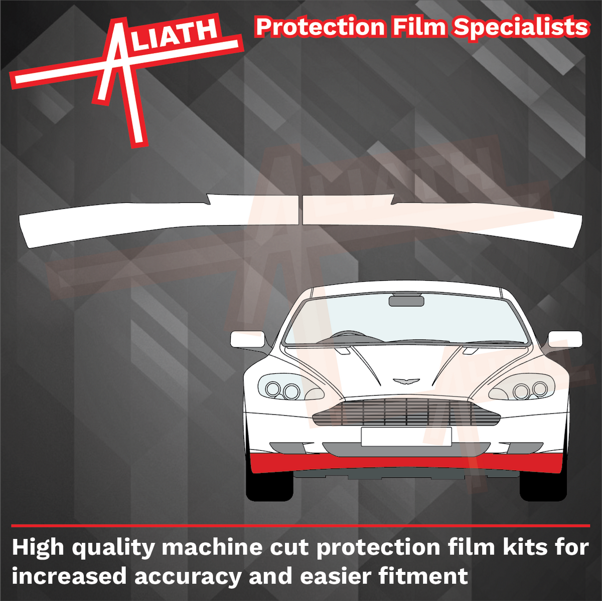 Aston Martin DB9 2004-2012 Lower Front Bumper CLEAR Paint Protection