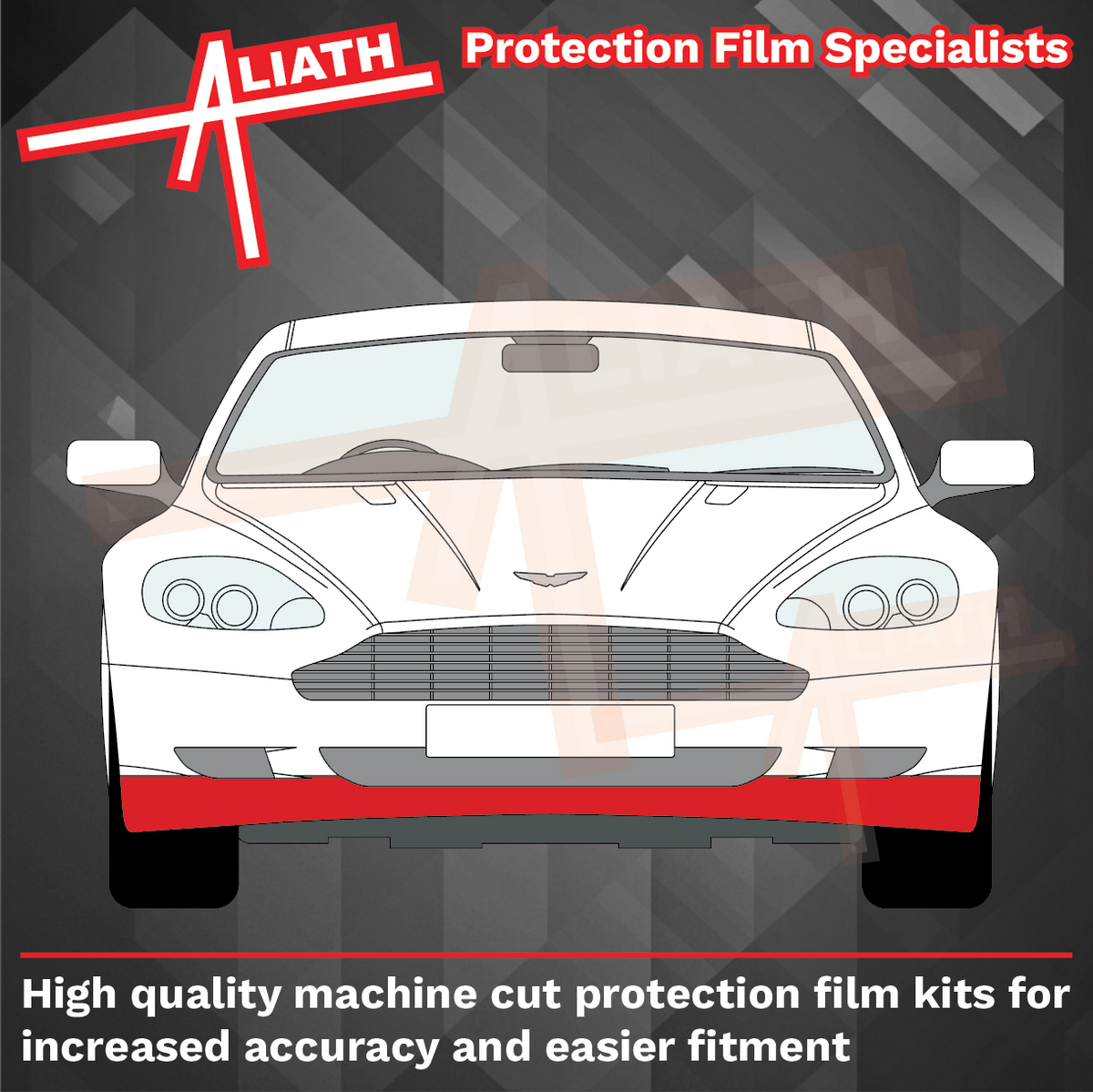 Aston Martin DB9 2004-2012 Lower Front Bumper CLEAR Paint Protection