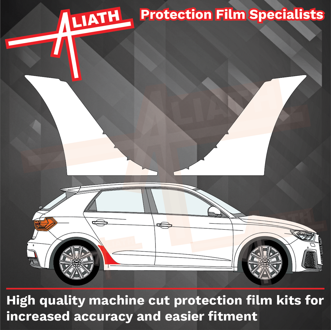 Audi A1 5dr(Type GB) 2018-Present, Rear QTR Arches CLEAR Paint Protection