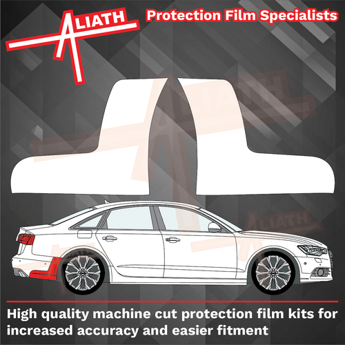 Audi S6 (Type 4G) 2012-2019, Rear Bumper Side Arches CLEAR Paint Protection