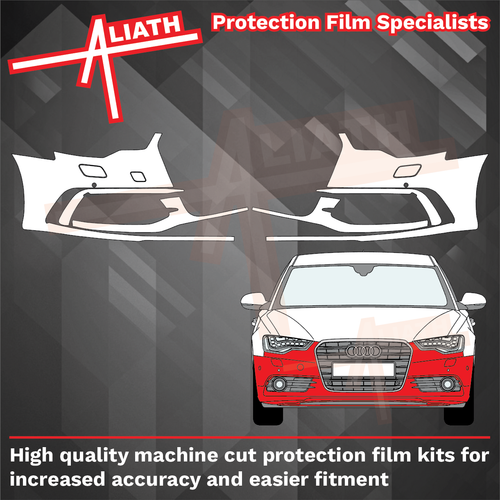Audi A6 S-Line (Type 4G) 2012-2015, Front Bumper CLEAR Stone Protection