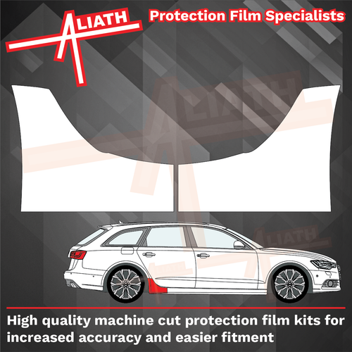 Audi A6 (Type 4G) 2012-2015 Rear Sill Arch Section CLEAR Stone Protection