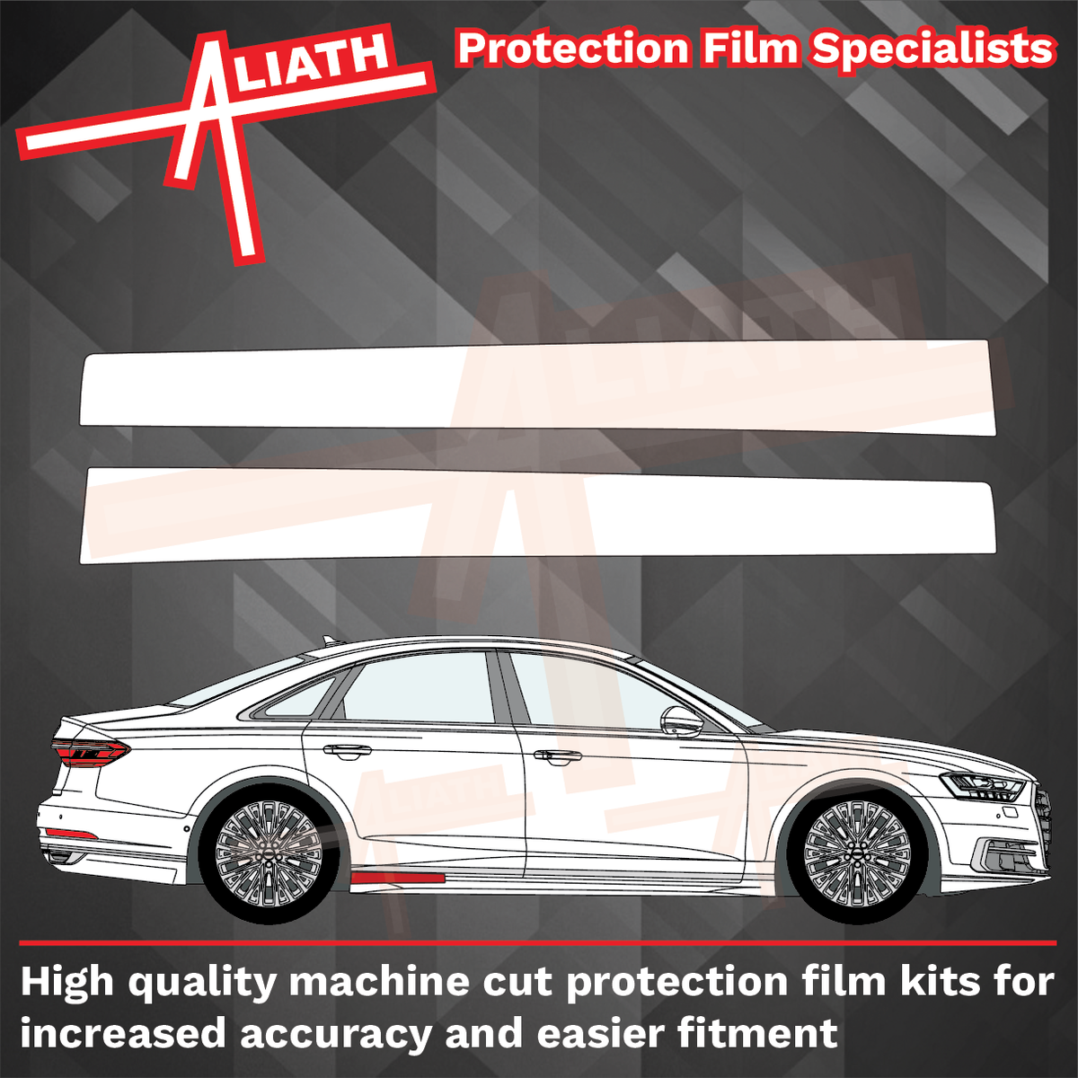 Audi A8 / S8 (Type 4N) 2017-Present, Rear Sill Sections CLEAR Stone Protection