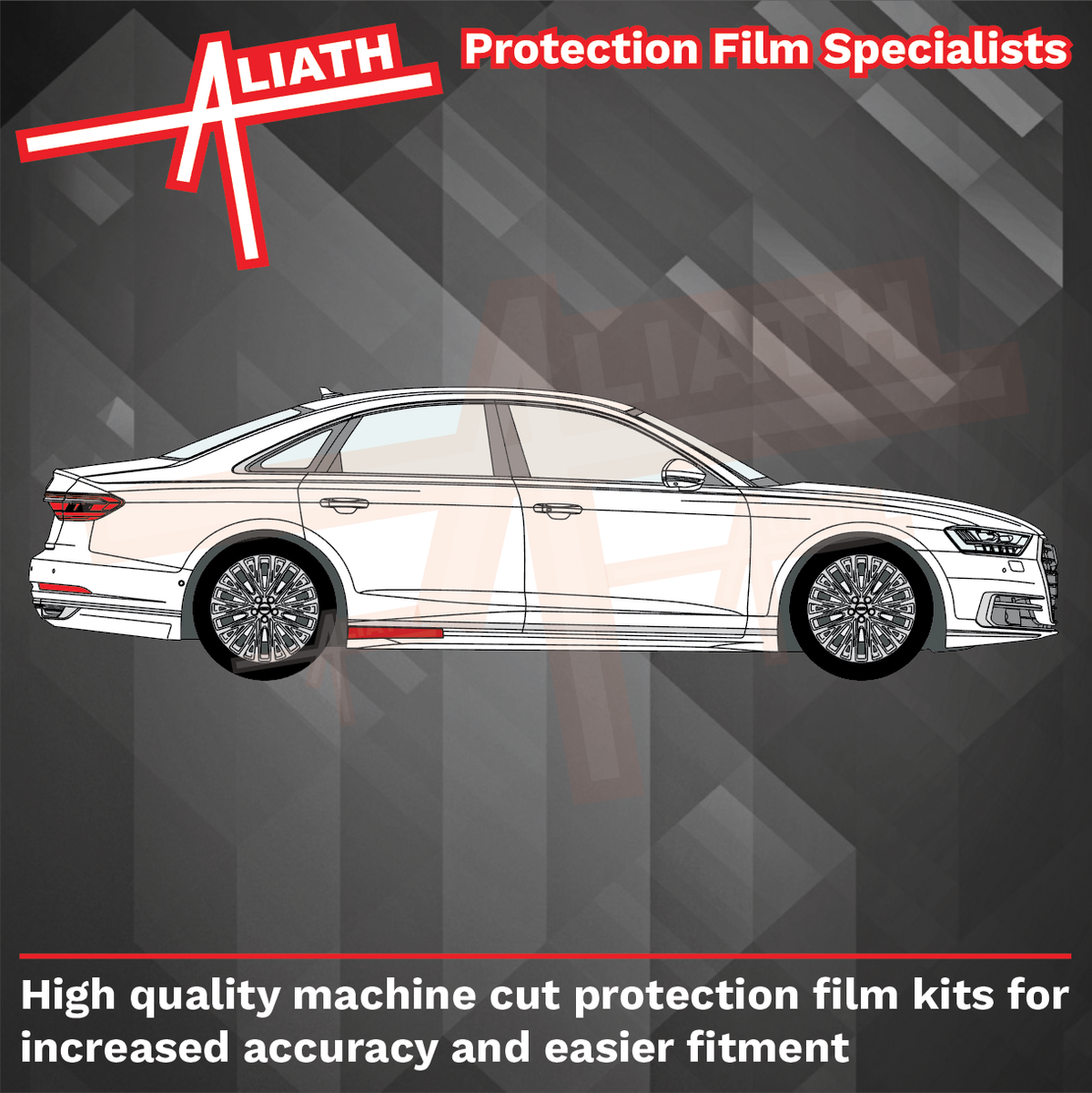 Audi A8 / S8 (Type 4N) 2017-Present, Rear Sill Sections CLEAR Stone Protection
