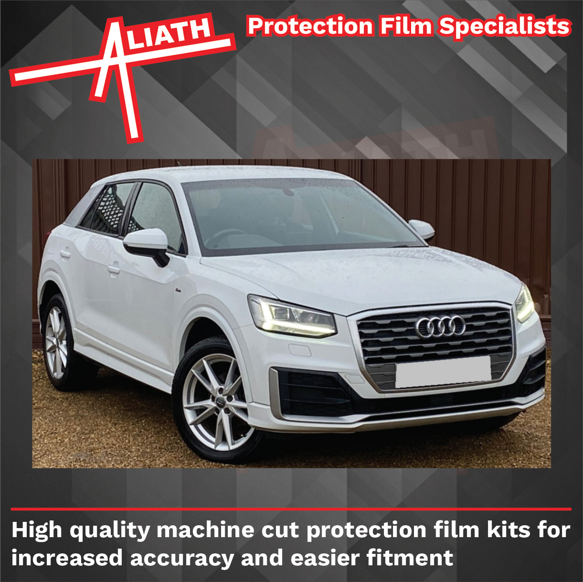 Audi Q2 2017-Present, Rear Arches BLACK Paint Protection