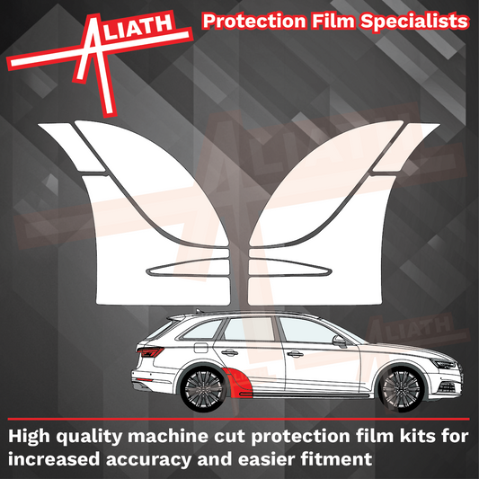 Audi RS4 (Type B9 8W) 2016-, Rear Arches CLEAR Paint Protection